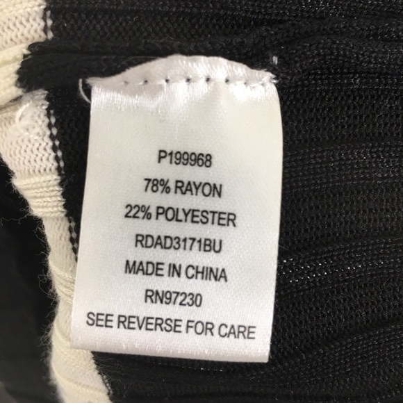 Y2K Ribbed Turtleneck Sweater Dress Women’s Size XL Black Blue Tan Almost Famous - Picture 7 of 11